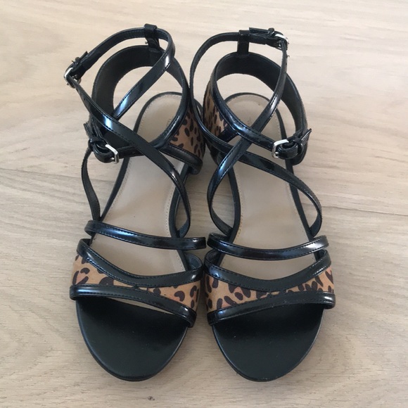 Zara Strappy Leopard Sandals - Picture 2 of 4